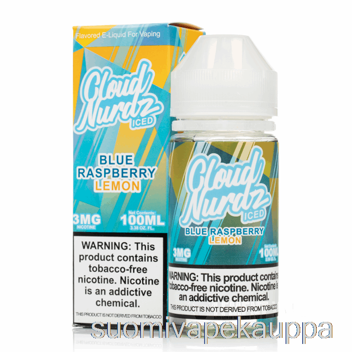 Vape Box Iced Blue Vadelma Sitruuna - Pilvi Nurdz - 100ml 3mg